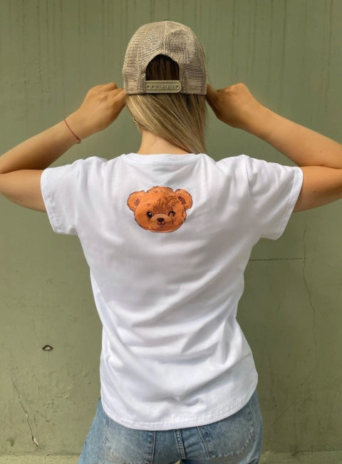 Otoño 26 Remera Agus Peluche Blanca
