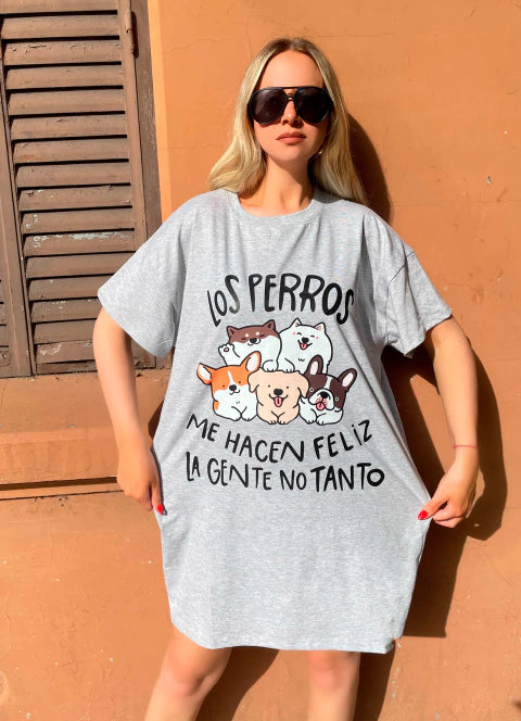 Remeron Lupe Los Perros color Gris