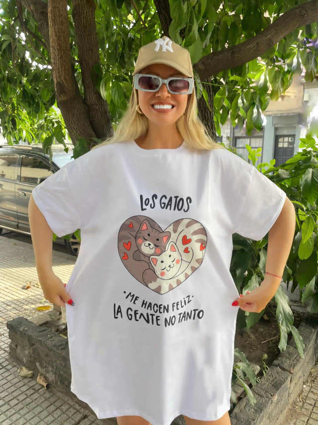 Remeron Lupe Gatos color blanca