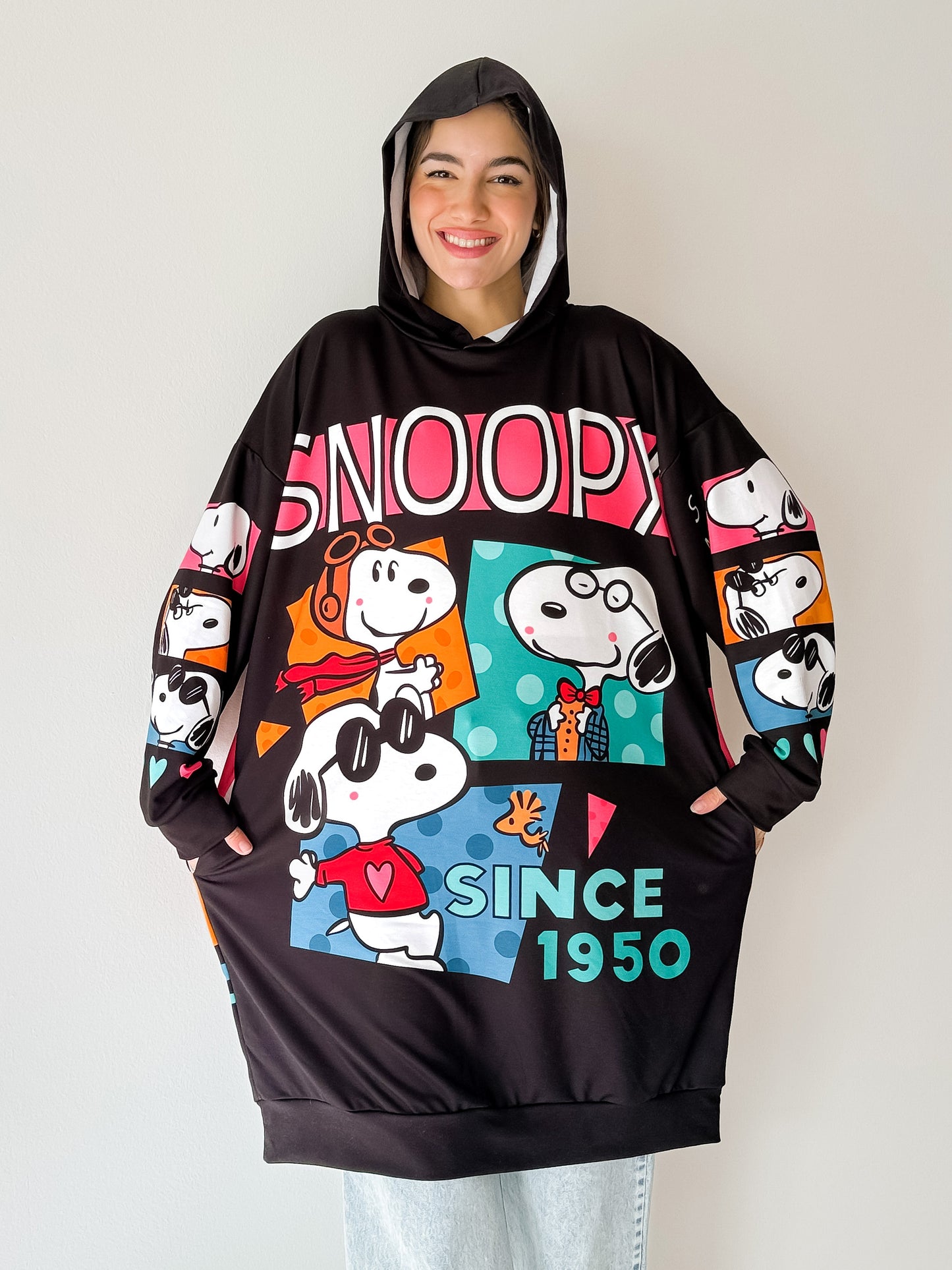 Maxi Buzo Wonka Snoopy Black