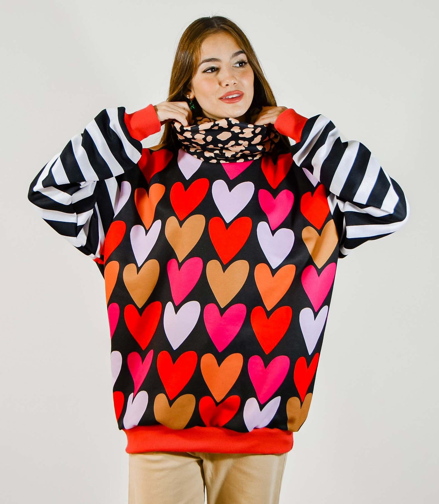Buzo Frisado Nicole Cuore Print