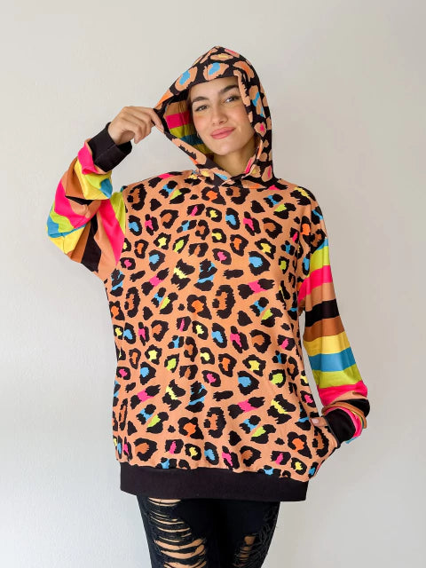 Buzo Frisado Marruecos Animalprint Fluo