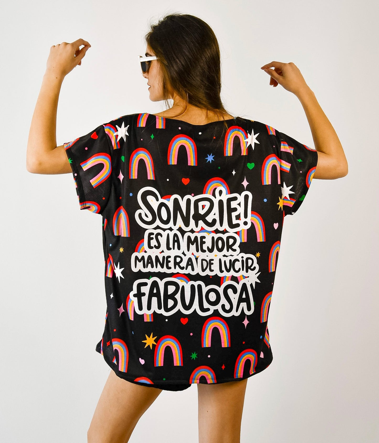 Remera Hanna Cariñositos Arcoiris