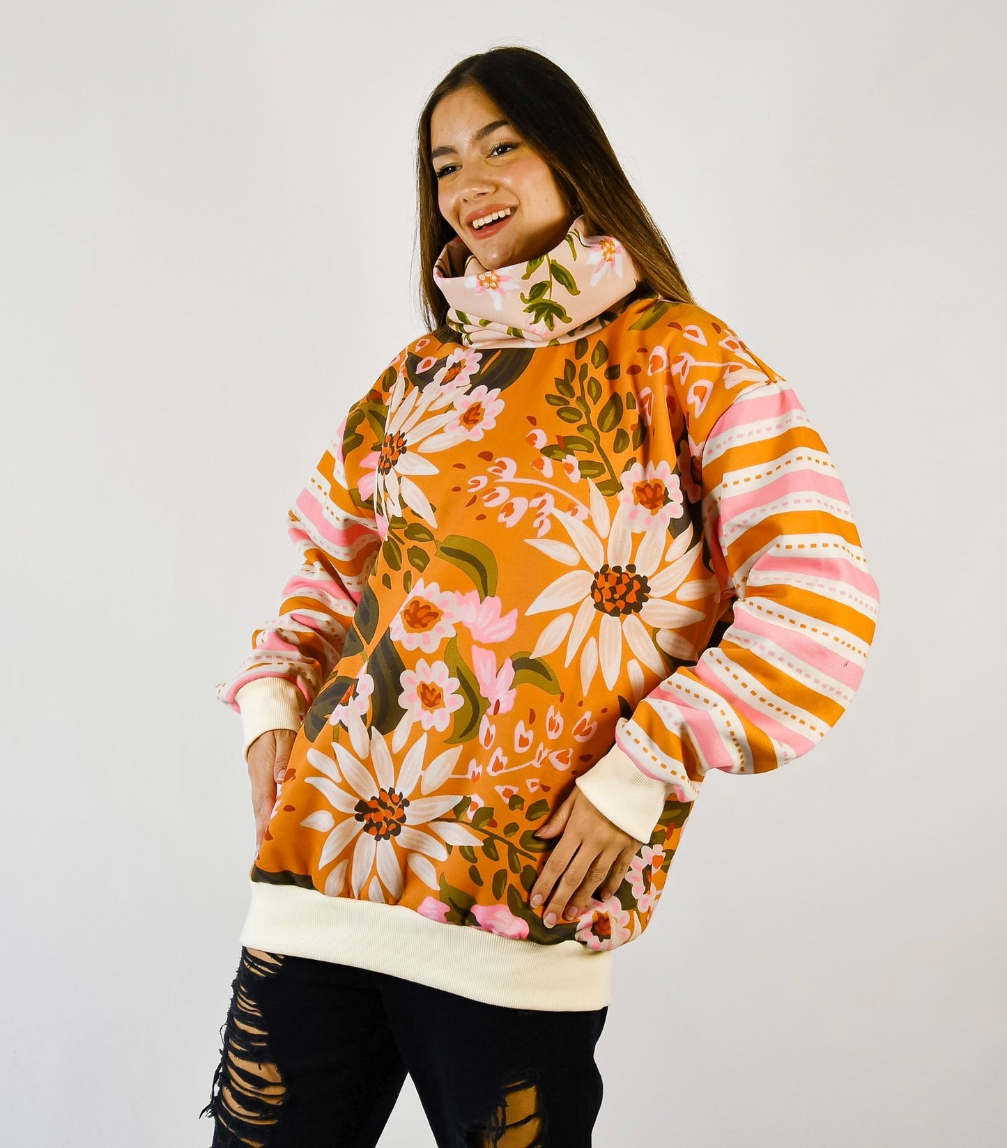 Buzo Frisado Nicole Flowers