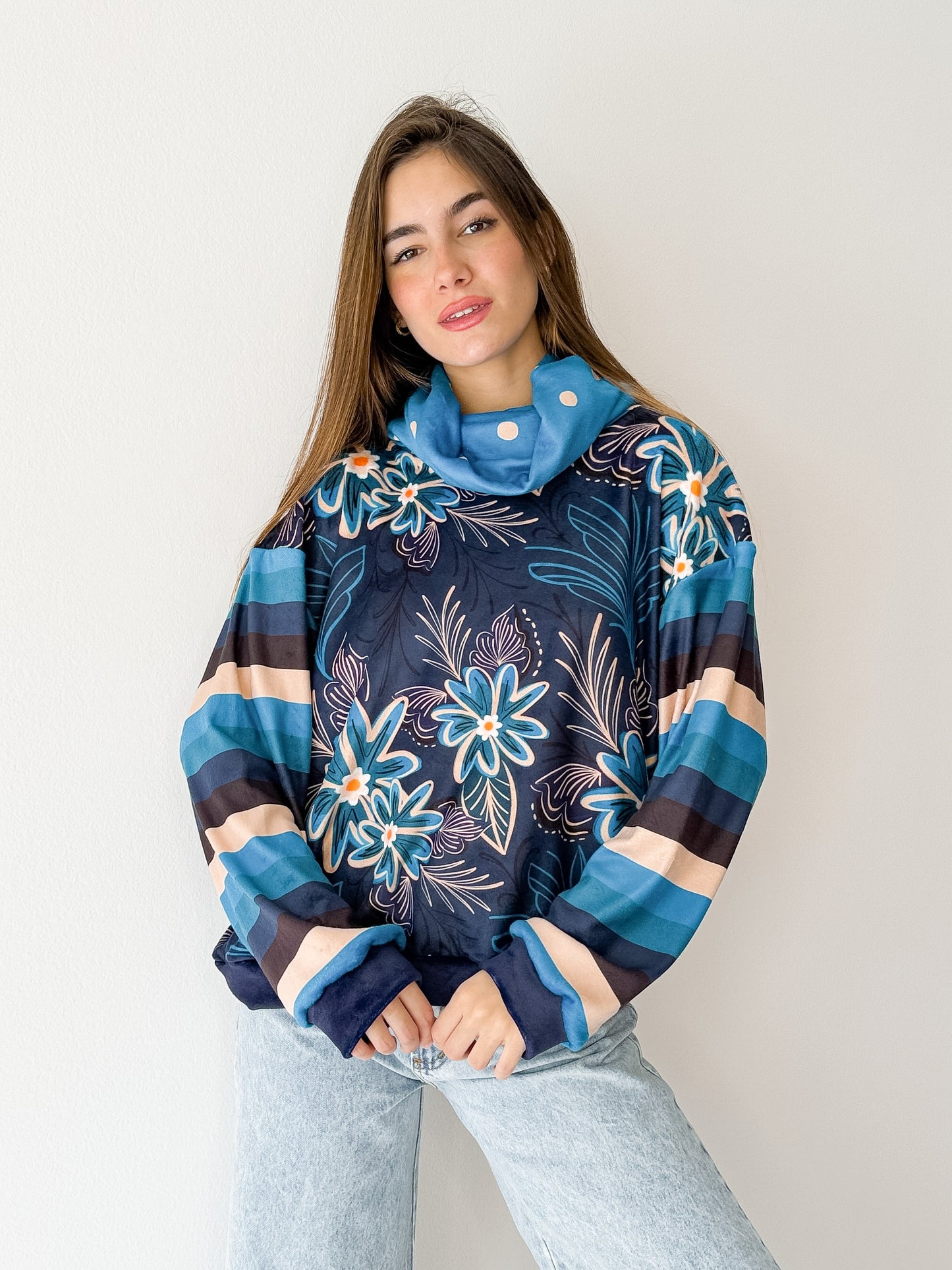 Buzo Soft-Frisa Flowers Blue