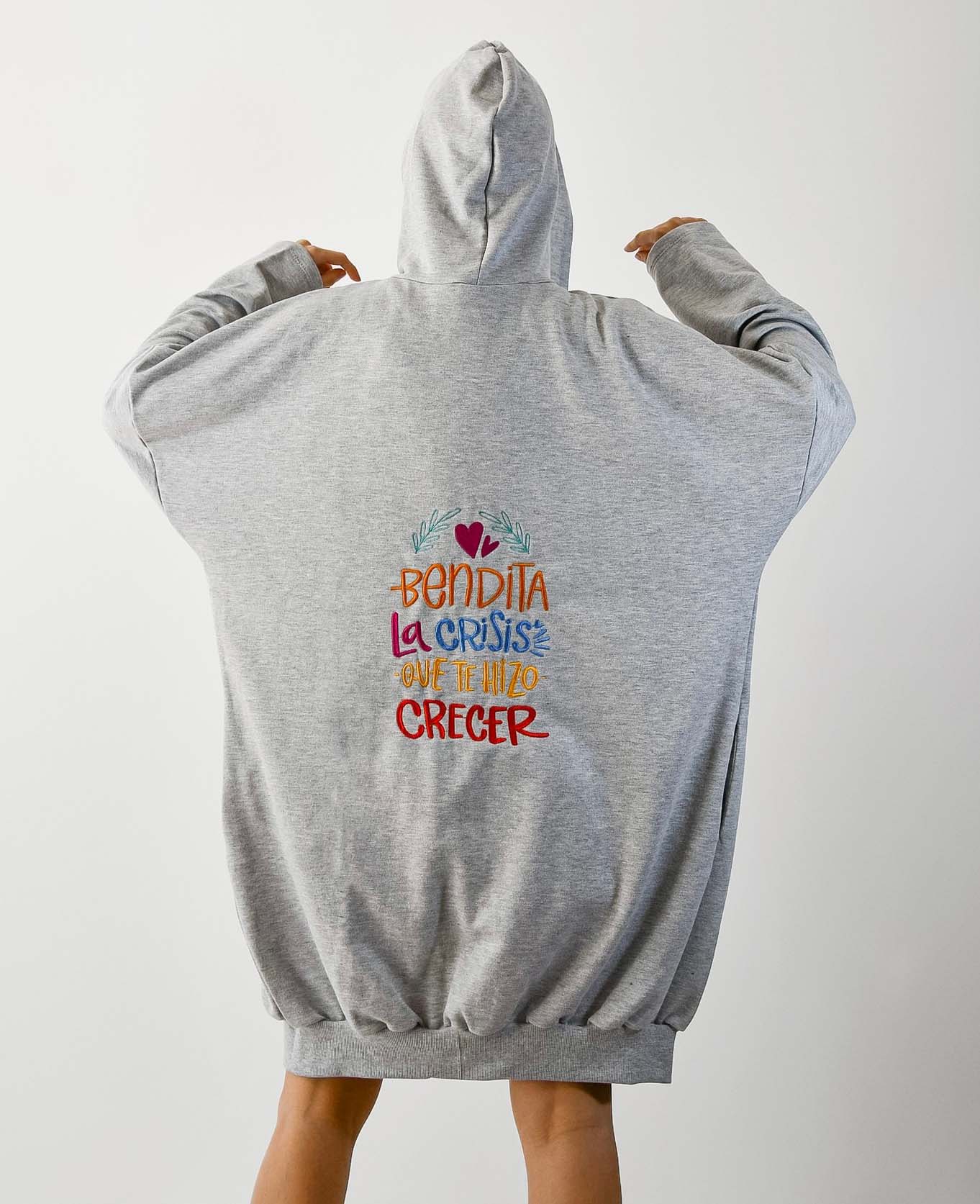 Camperon Bordado Lebron Gris Crecer