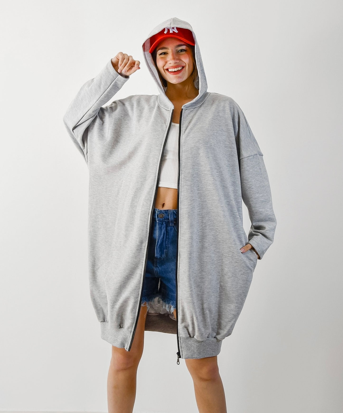 Camperon Bordado Lebron Gris Crecer