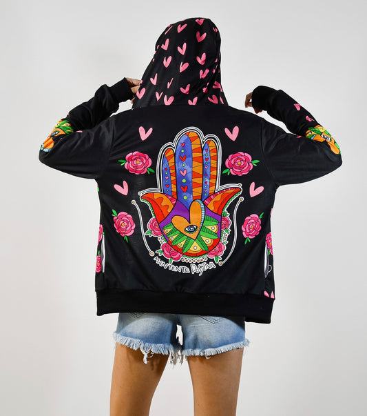 Campera Funky Rosas