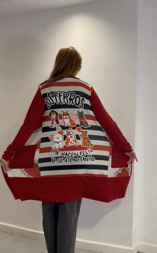 Saco Cloudy Perros rojo