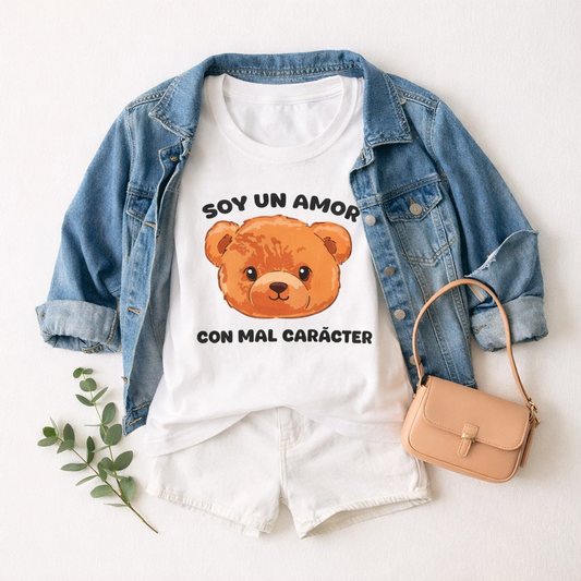 Otoño 26 Remera Agus Peluche  Blanca