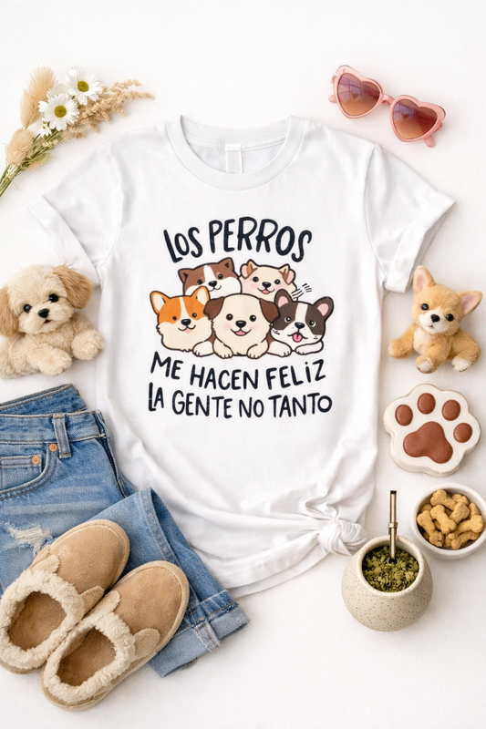 Otoño 26 Remera Agus Perros Blanca