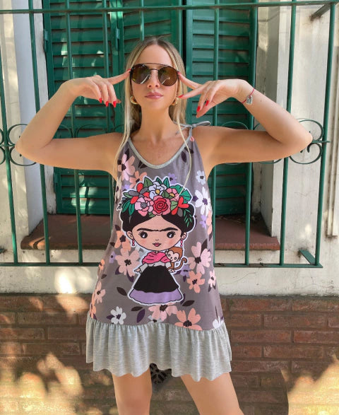 Vestido Flopy Frida Gris