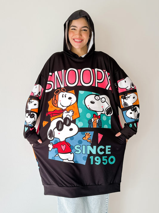 Maxi Buzo Wonka Snoopy Black