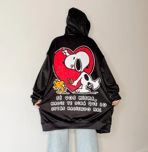 Maxi Camperon Soft Snoopy Negro
