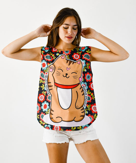 Musculosa Letonia Gatito