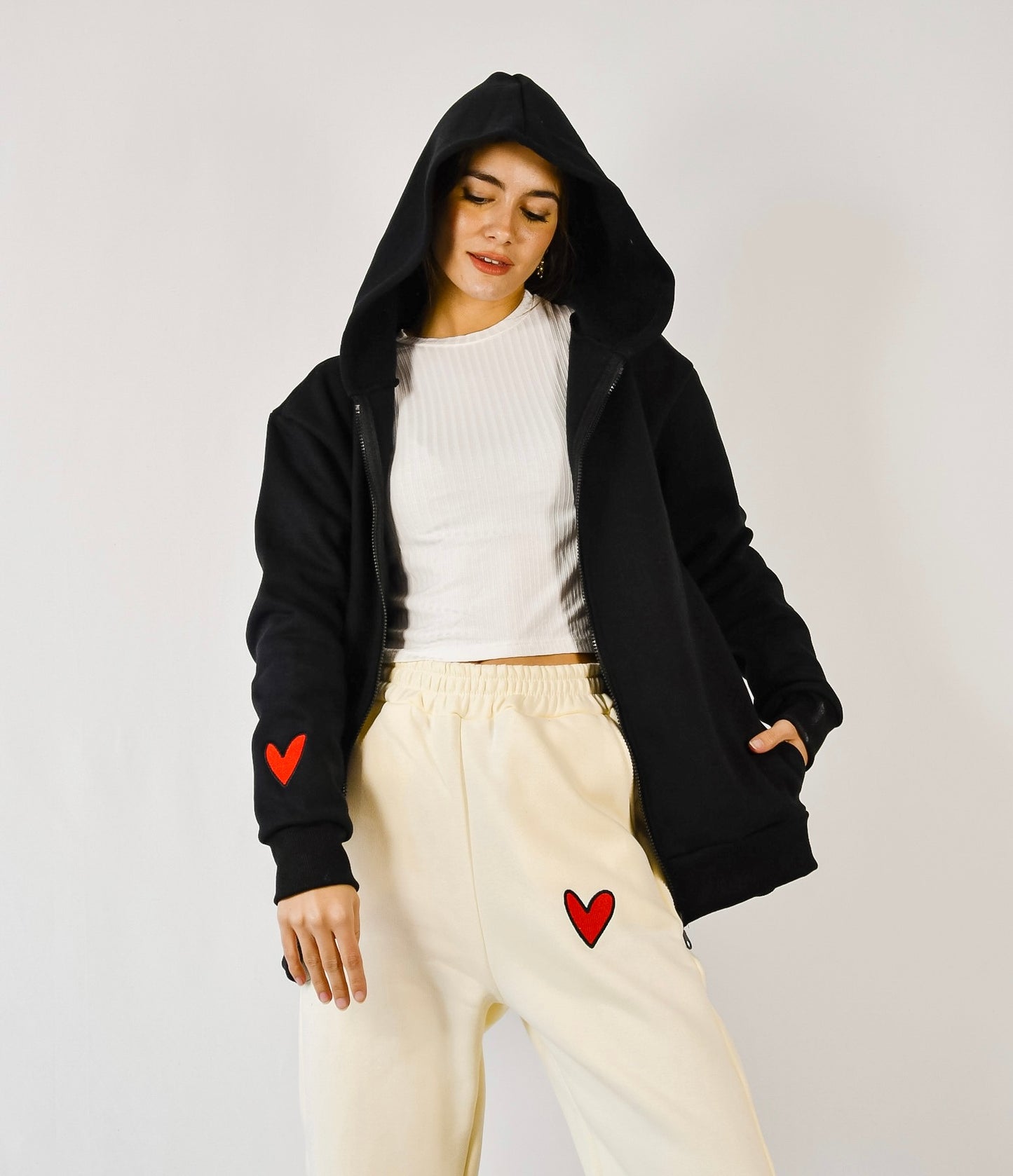 Campera Bordada Frisa Lewis Amor