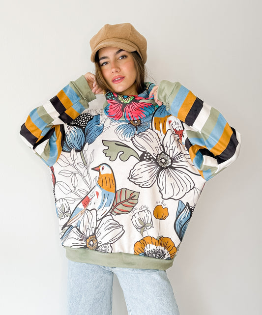 Buzo Soft-Frisa Animal Birds
