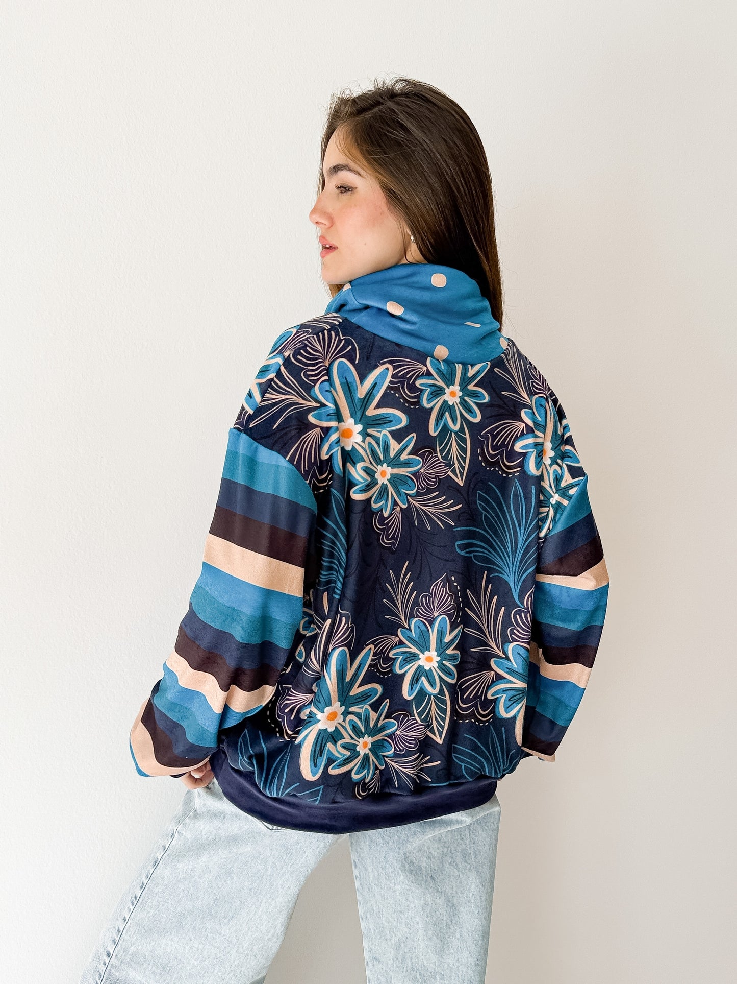 Buzo Soft-Frisa Flowers Blue