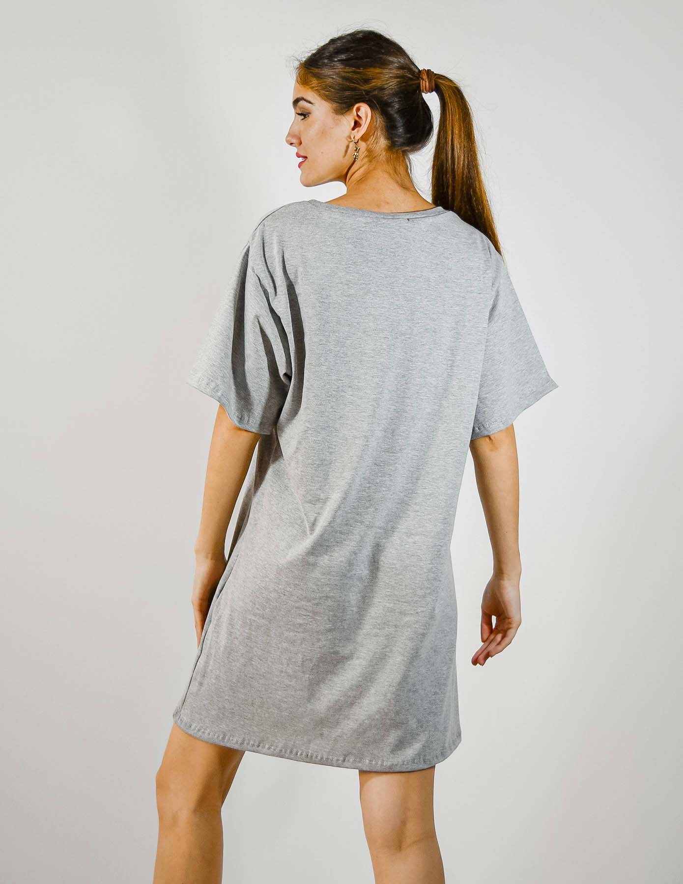 Vestido Bordado Nolita Bendita Gris