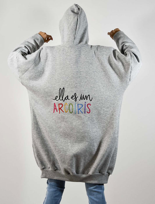 15% descuento en compra! Maxi camperon frisa bordado Mesina Arcoiris